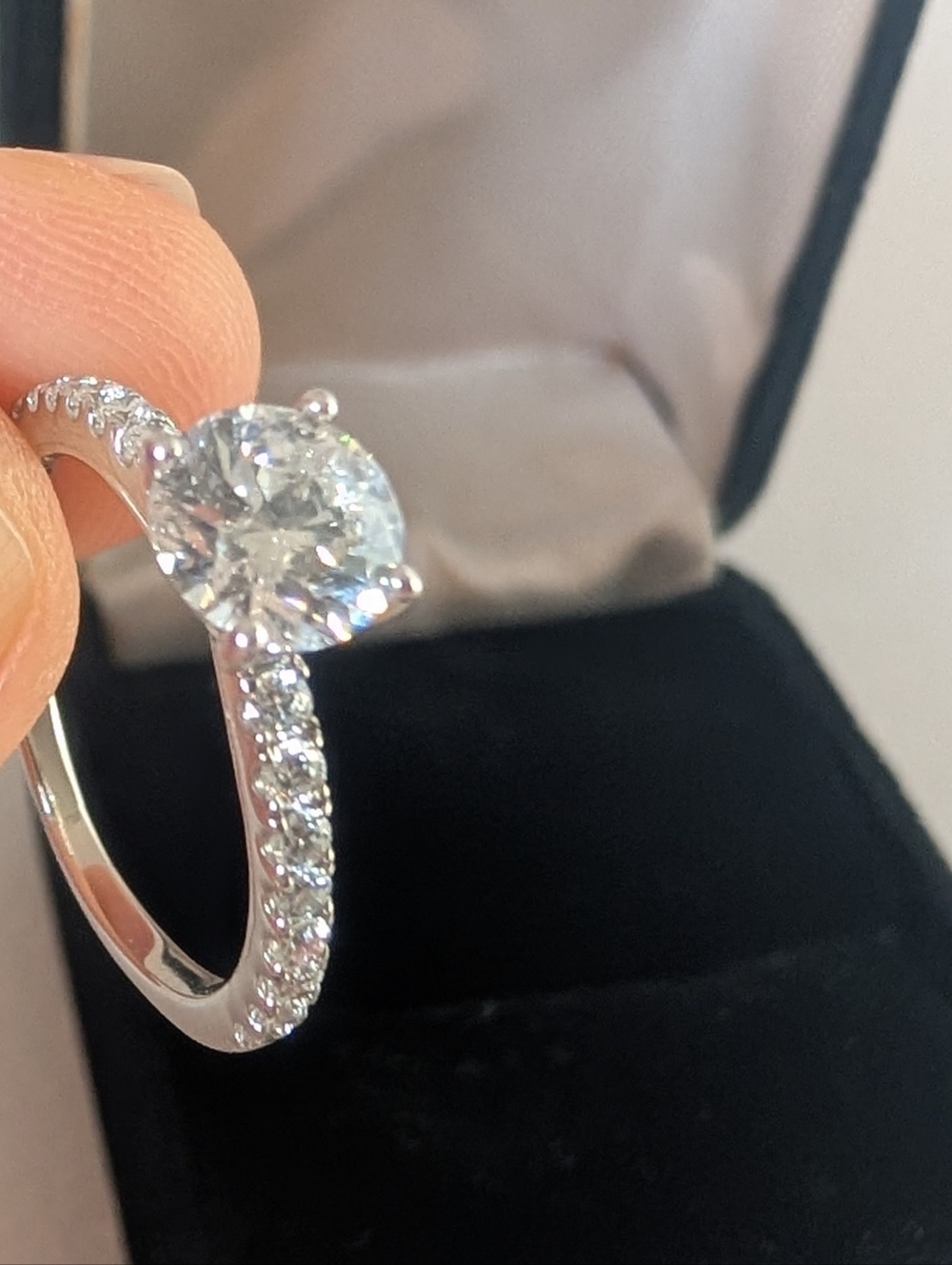 NEW Kay Jewelers 14k White Gold 1.02ctw Lab Created Diamond engagement ring Sz 6 - Picture 11 of 14